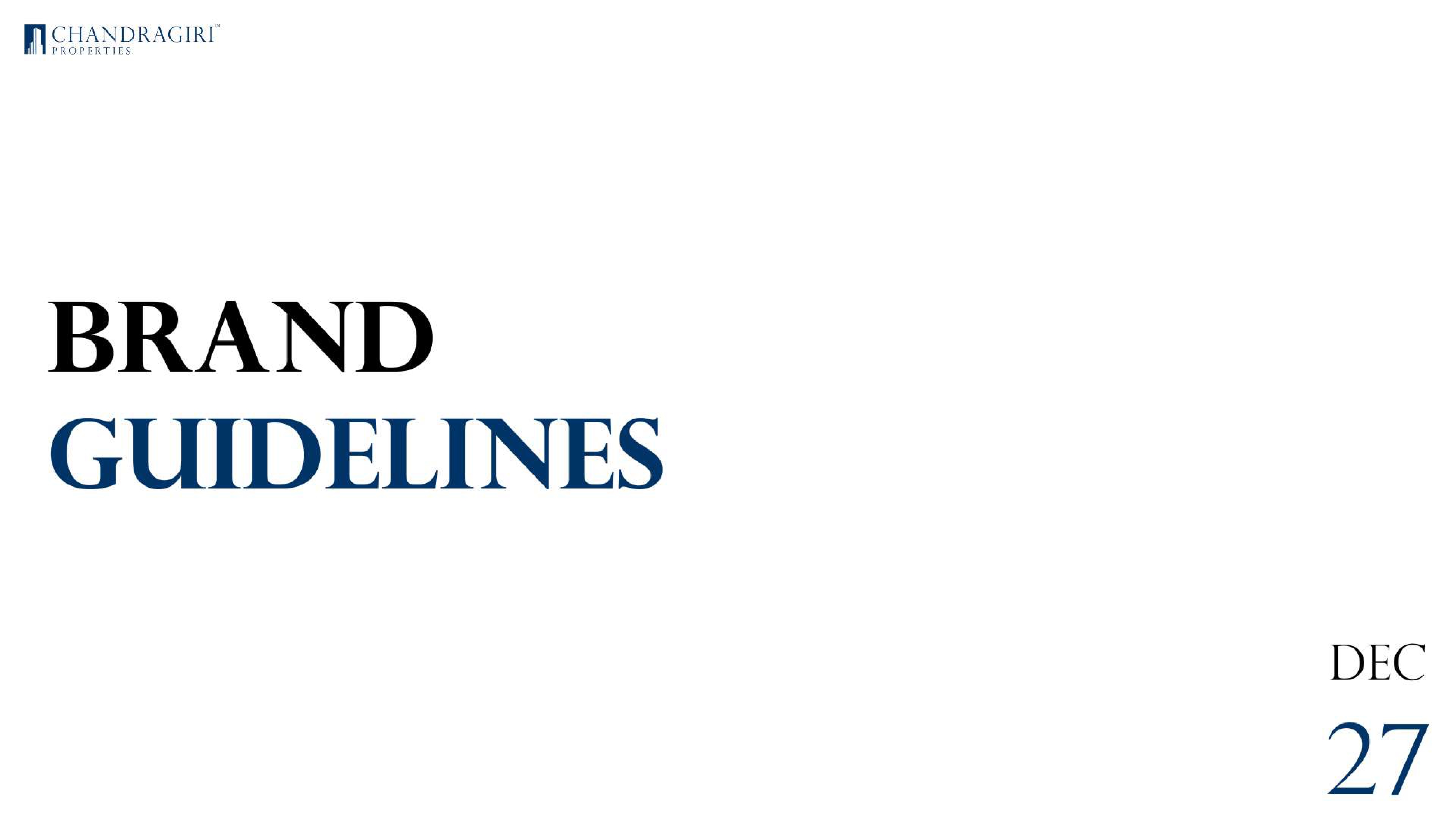 Chandragiri brand guidelines document cover